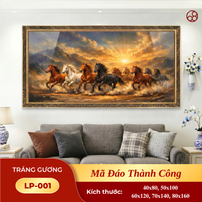 Tranh Tráng Gương Treo Phòng Khách – Nâng Tầm Không Gian Sống