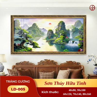 Tranh Tráng Gương Treo Phòng Khách – Nâng Tầm Không Gian Sống