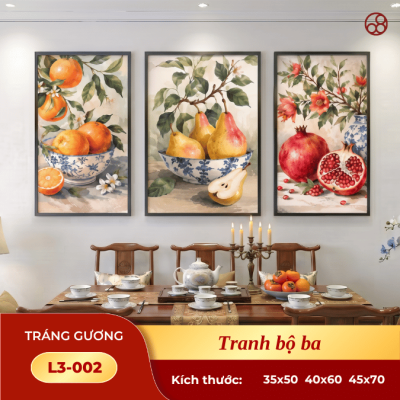 Kích thước phù hợp cho tranh treo phòng ăn